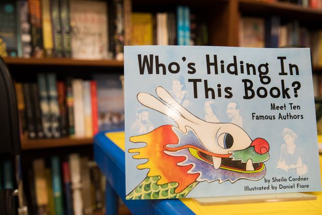 A photo of the cover of Sheila's Cordner's book "Who’s Hiding in This Book?"