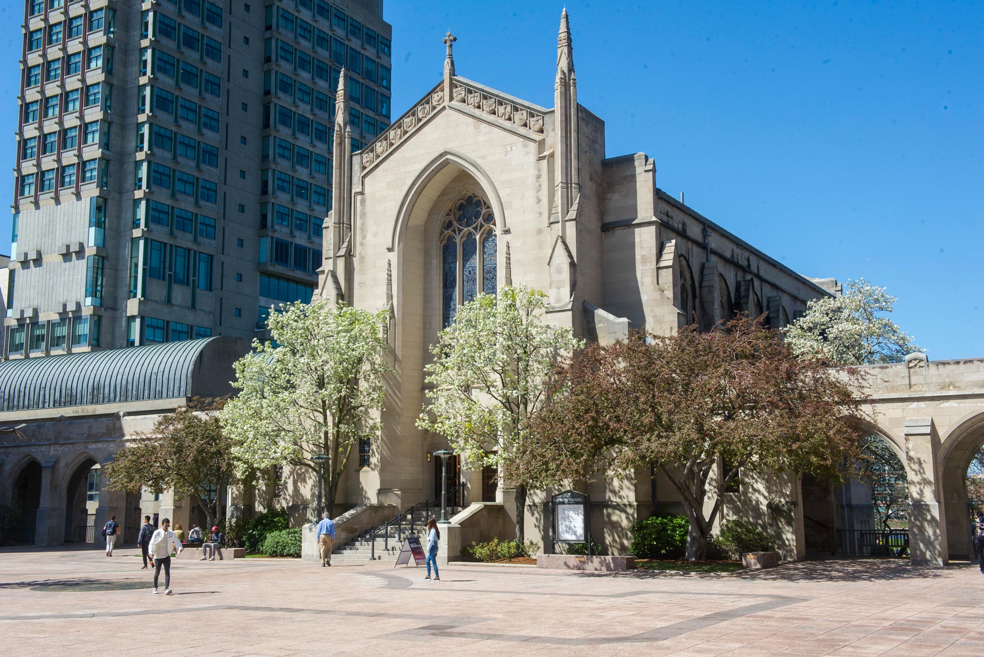 A photo of Marsh Plaza in spring