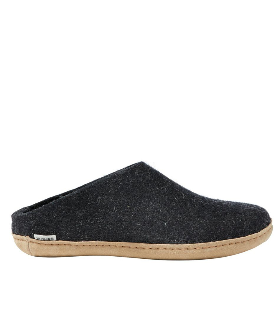 Image of a gray Adults' Glerups Wool Slipper. 