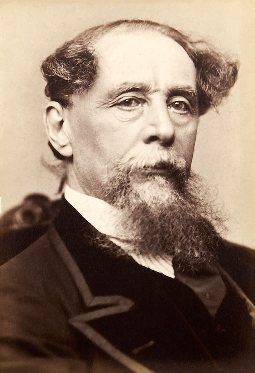 Charles Dickens headshot photo circa 1867