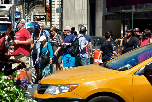 An image of pedestrians in New York City