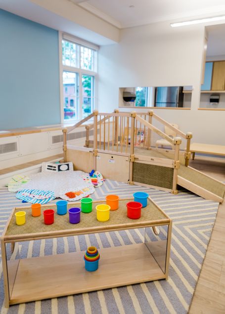 A photo of classroom space at the new BU Children's Center