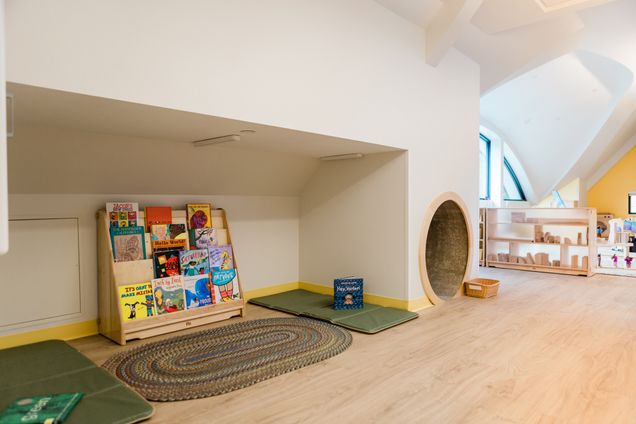 A photo of classroom space at the new BU Children's Center