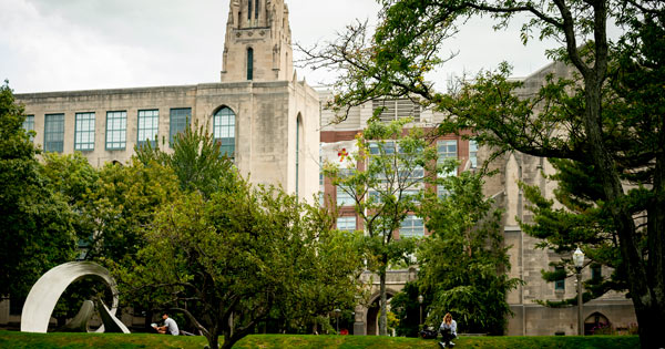 A photo of the BU Beach and College of Arts and Sciences