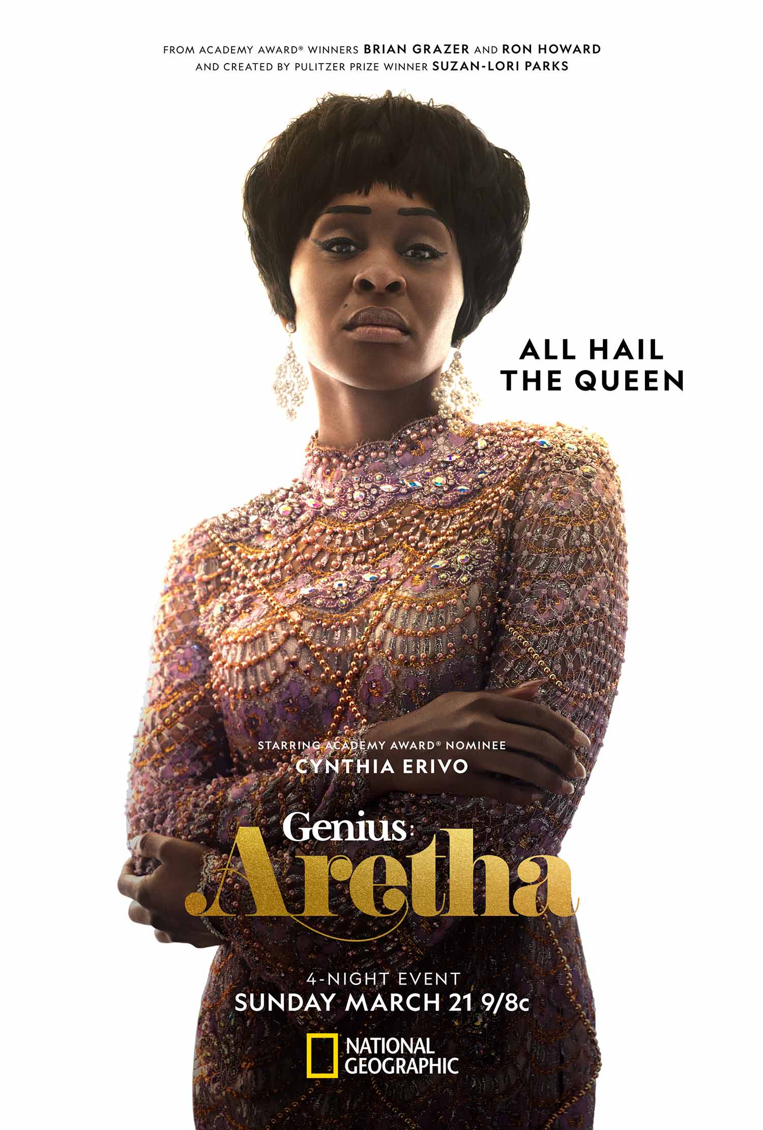 Promotional poster for Genius: Aretha featuring Cynthia Erivo