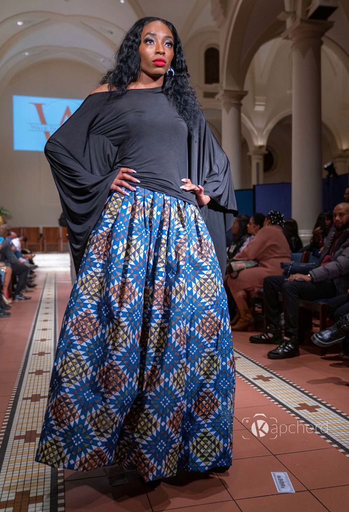 Models styled by Abiola Agoro with her design label Styled by Ola walk the runway during 2020’s New York Fashion Week