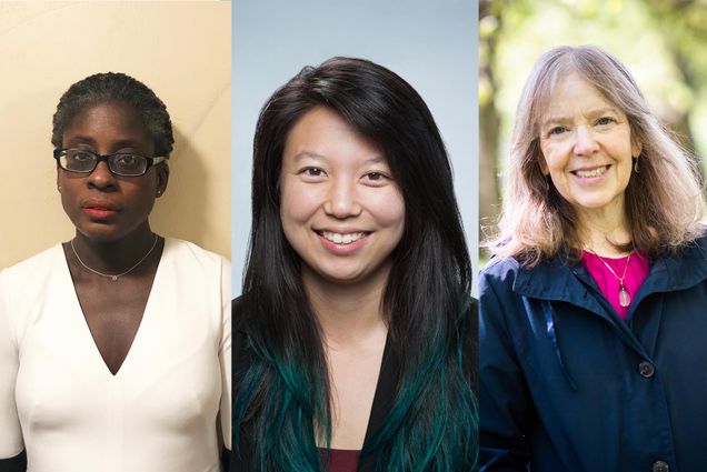 Composite image of headshot of the Perkins Awards winners (from left) Ridianee Denis, Aline Hillman, and Lena Landaverde.