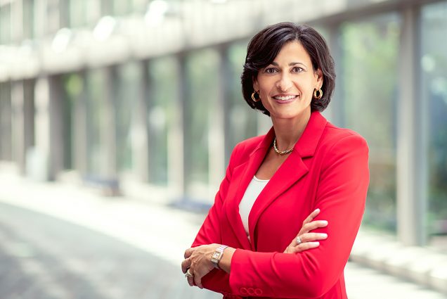 Photo of Rochelle Walensky, MD, MPH, the 19th Director of the Centers for Disease Control and Prevention and Administrator of the Agency for Toxic Substances and Disease Registry. She stands with arms crossed and wears a bright red blazer and white blouse.