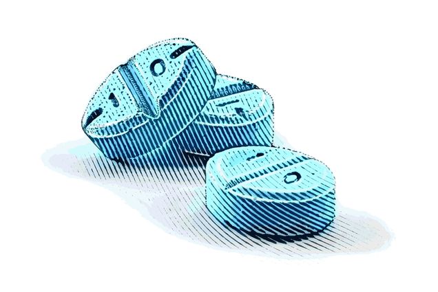 Yet another supply chain snafu has led to a shortage of Adderall, a potent drug for treating ADHD. Image depicts blue pills on a white background. Photo by iStock/GeorgePeters