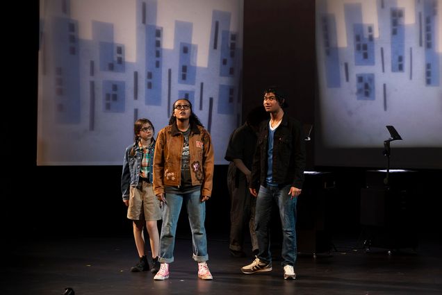 Photo: Eviva Rose (left) Beza Mekonnen, (center) and Luigi Bianchi during a dress rehearsal.