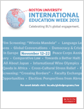 Thumbnail image, letter size International Education Week poster with artwork, 2013