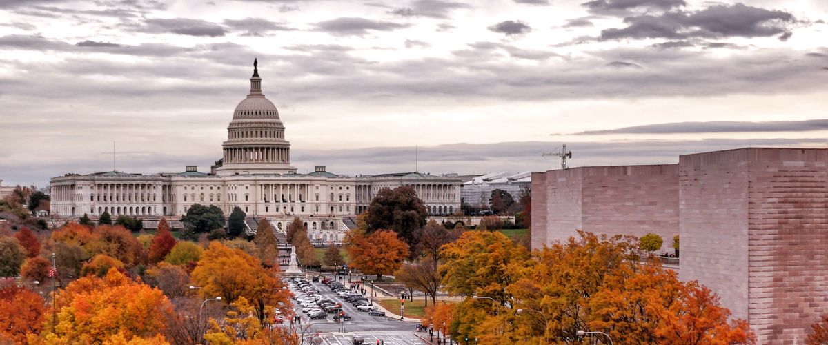picture of the US capital in fall
