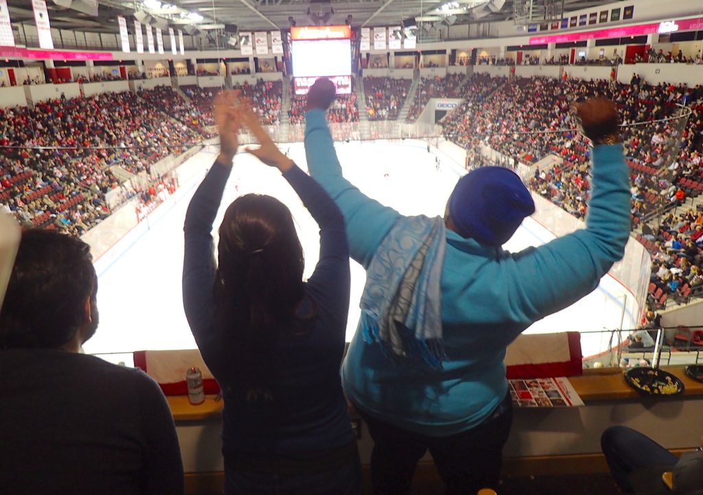 Jubilation after the first BU goal...