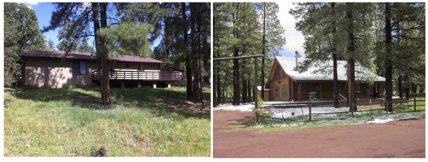 The Mars Hill Lodge on Lowell's campus in Flagstaff and the Giovale-Millis Lodge in Happy Jack, near the DCT.