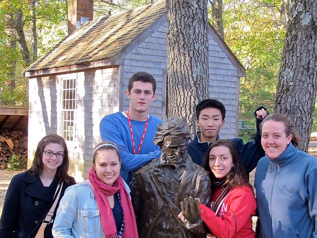 UhcThoreau KHC students in "Climate Change" visit Walden Pond (Fall 2011)