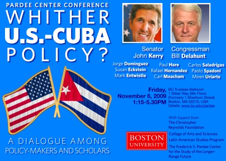 John Kerry and Bill Delahunt to speak on USCuba Policy