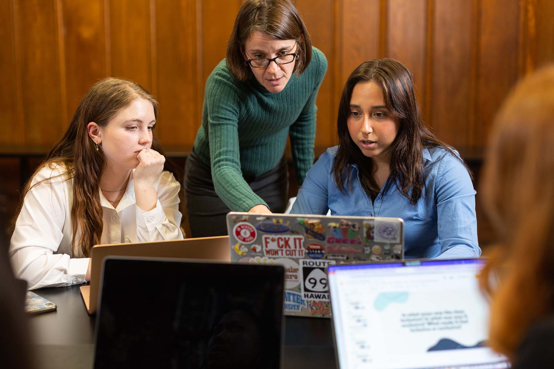 researchers on laptop