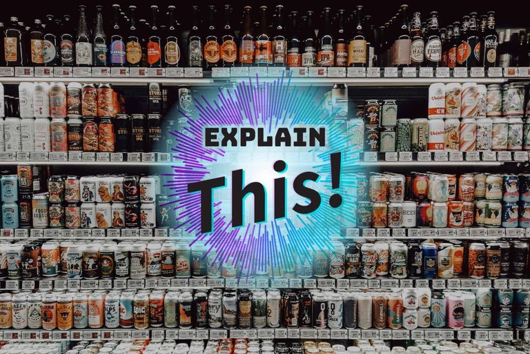 Image of alcohol options on a shelf