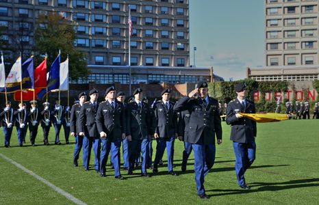 Cadets Partake in an annual Pass-in-Review every October at Boston University.