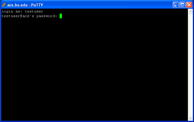 putty password