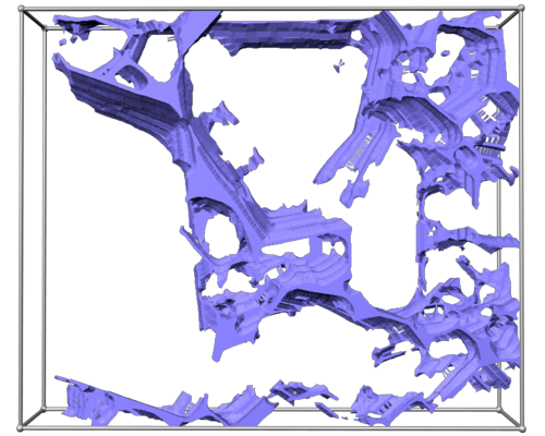 Image showing melt boundaries produced using alpha-shape based reconstruction.