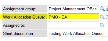 allocation work queues assignment group agent service