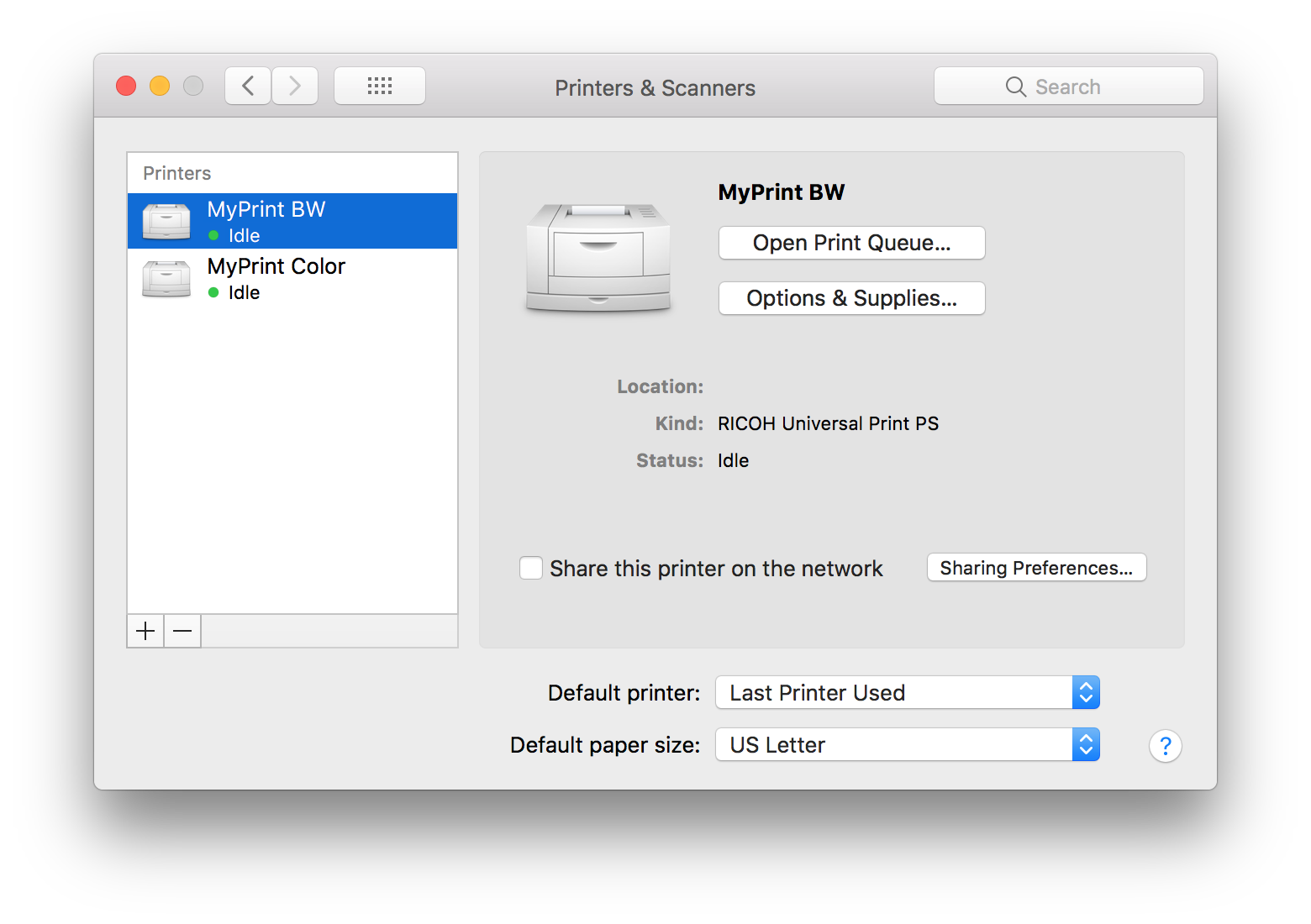 MyPrint Configure Printer on Device Tech Boston University