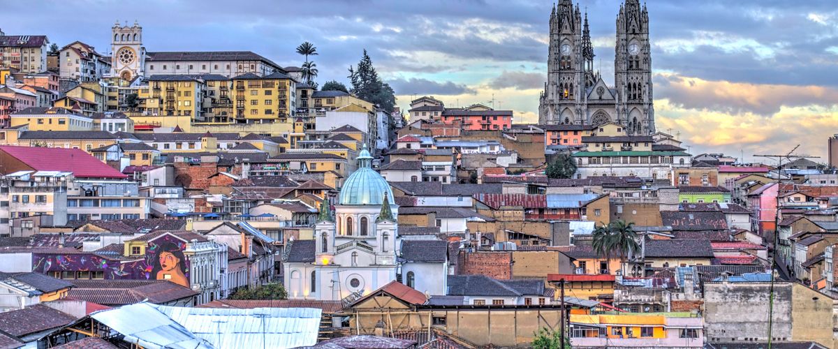 Rooftops in Quito ecuador