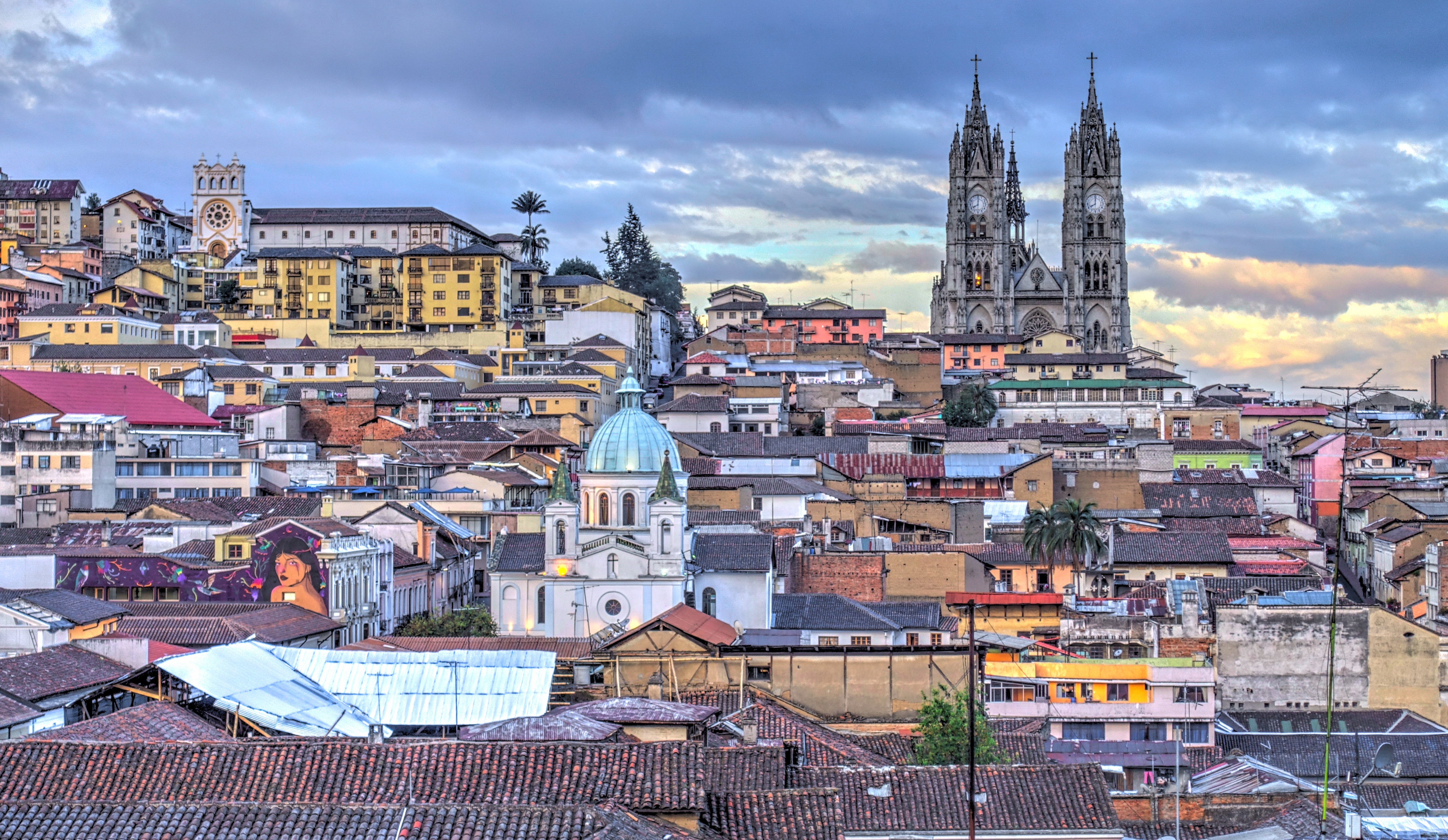 Rooftops in Quito ecuador