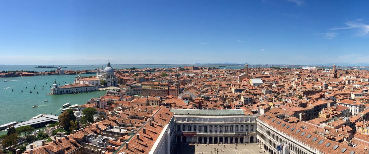drom view of venice and san Marcos square
