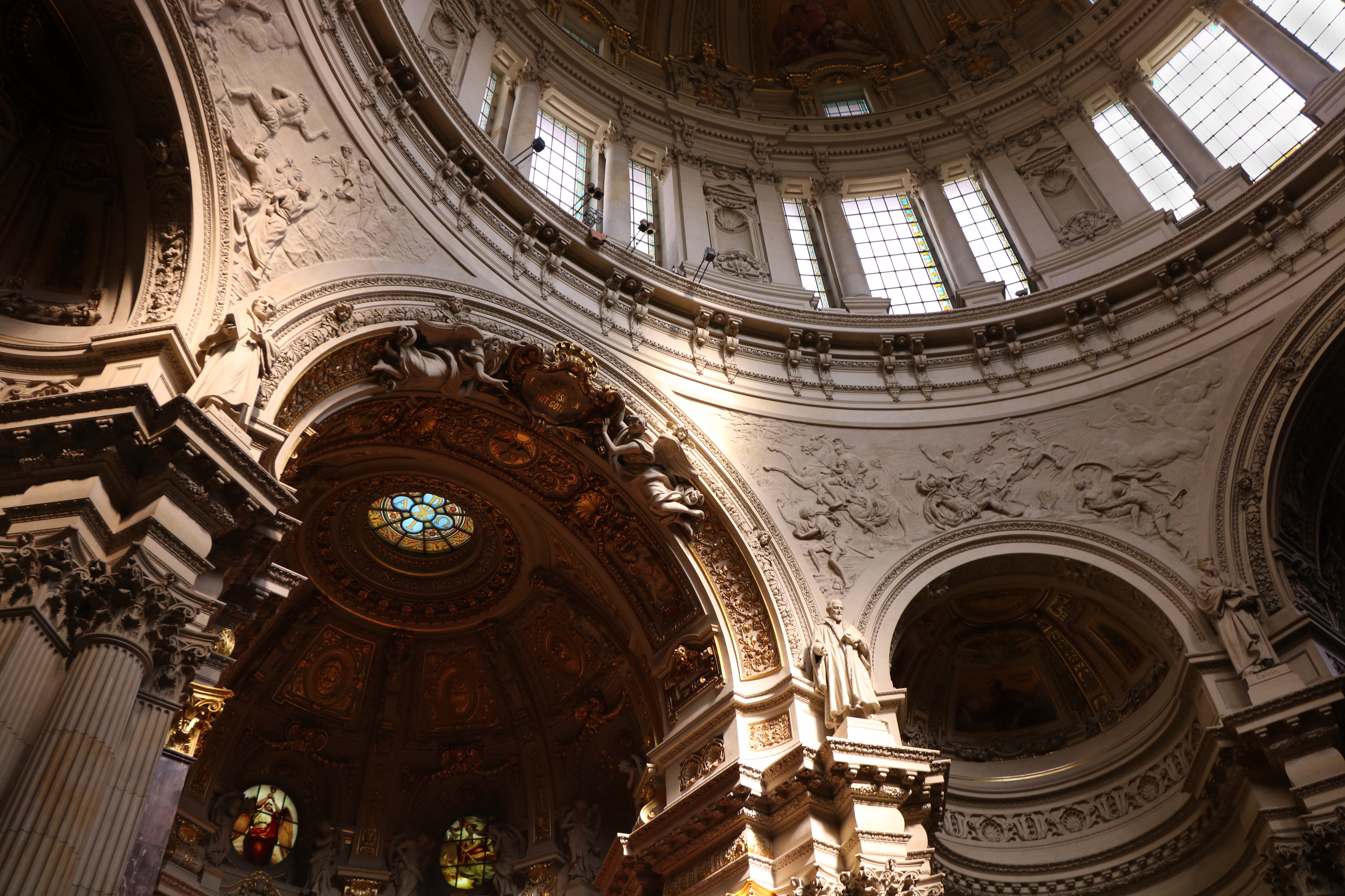 inside the dome of a building in Berlin