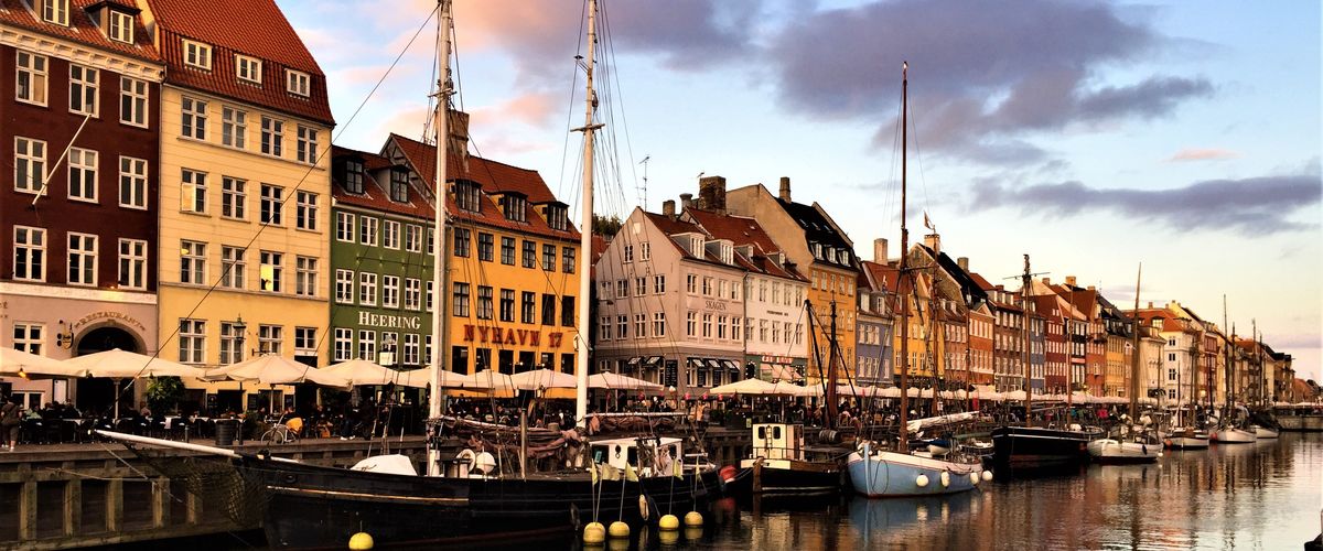 Sailboats along a warf in Copenhagen