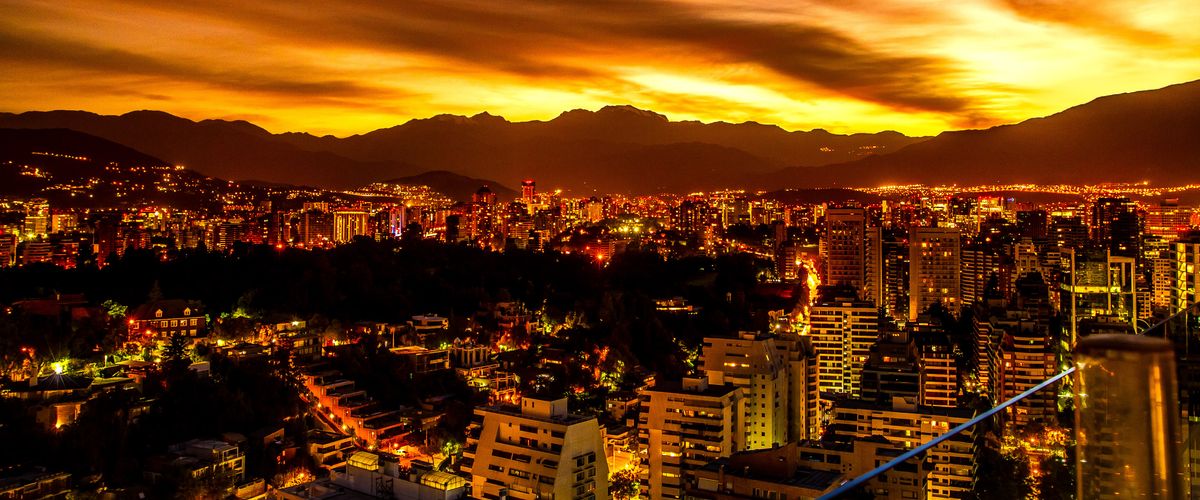Santiago Chile at Sunset