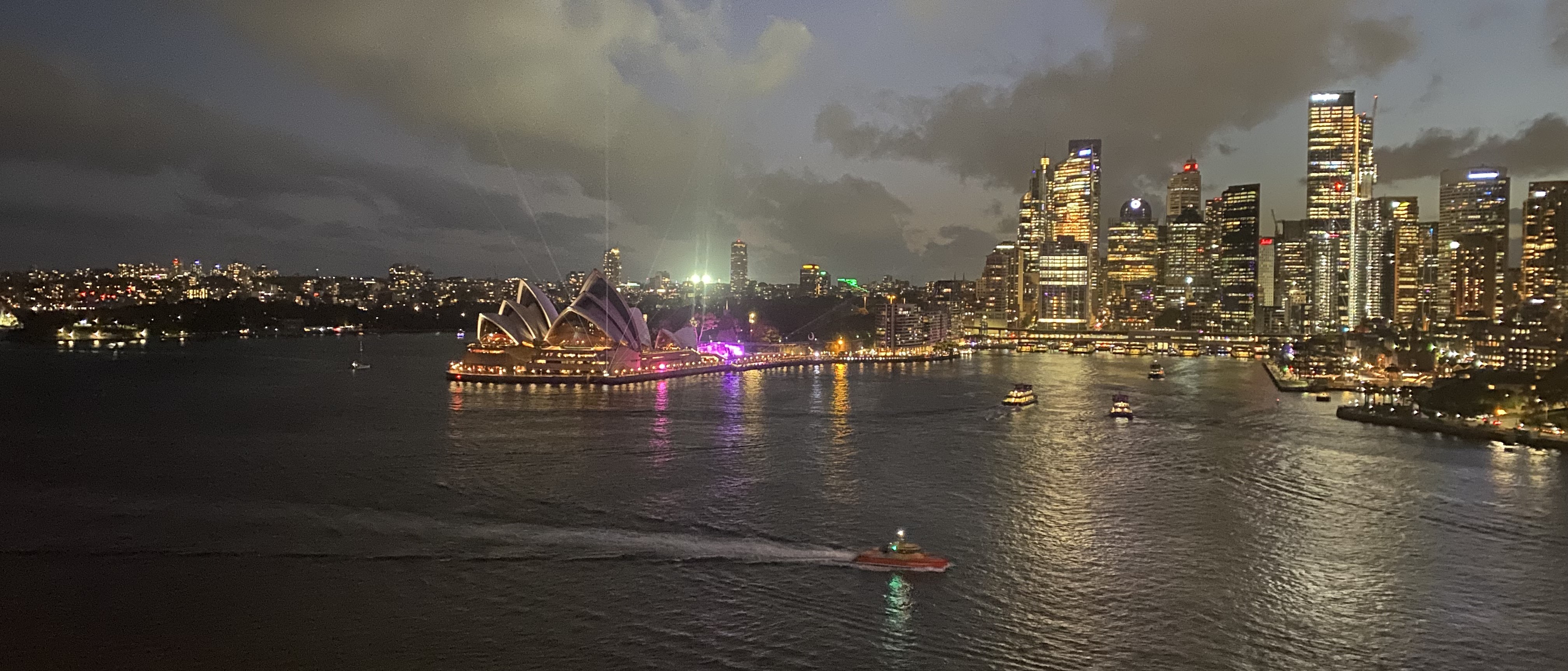 Sydney harbor at dusk