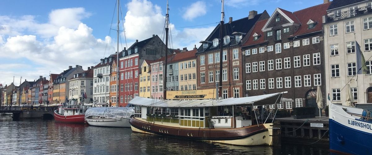 boats along a warf in Copenhagen