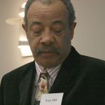 Anthony Cromwell Hill reflects on his mother's contributions to Boston University at the symposium's opening reception