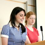 Students of CAS AA564 speak about the research they conducted in putting together the exhibit "From the 'Body of Liberties' to Liberated Bodies," which was displayed at the symposium.