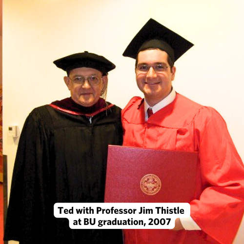 Ted with Professor Jim Thistle