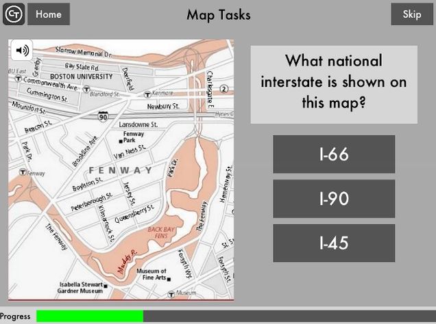 iPad therapy task - Map Reading