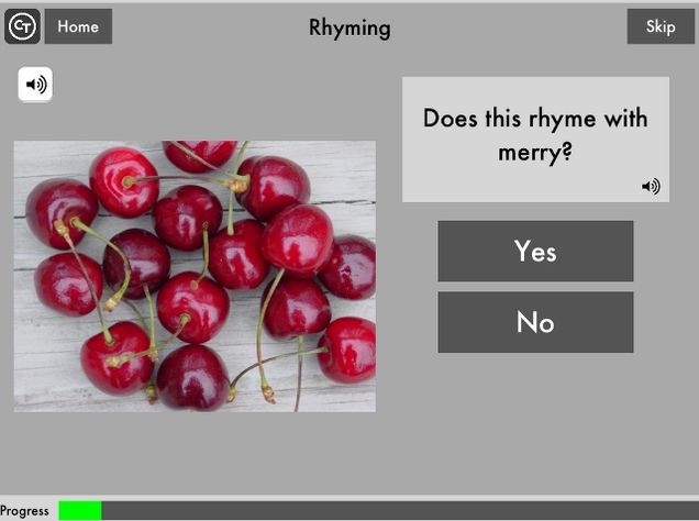 iPad therapy task - Rhyming iPad therapy task - Rhyming
