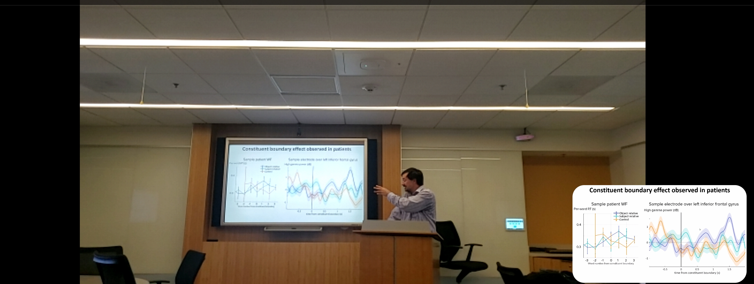 Matt Nelson indicates a graph on-screen.