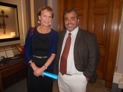 Bill with Gill Andrews, the President of the Society.
