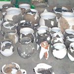 Hundreds of thousands of potsherds were excavated at Shantaisi. Here is shown some of the reconstructed vessels from the Longshan Culture period.