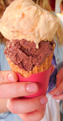 Chocolate and creme Brulée ice cream (Movenpick in Manly Beach, Australia)