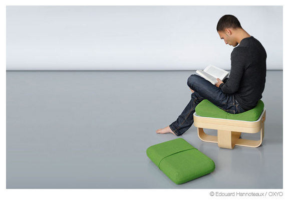 Flex Furnishings provide a guest with a small piece of furniture that has multiple uses including seating, storage, and table-top space.