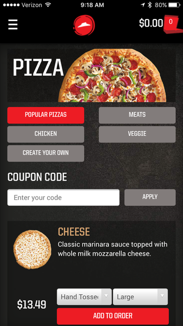 What Does It Mean If My Pizza Restaurant Is On My iPhone? Photo Source: Pizza Hut Mobile App Screenshot