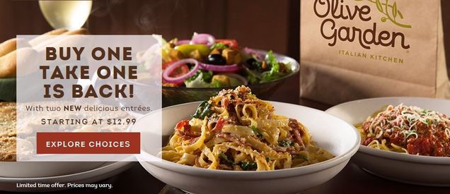 If I Bring It Home To Reheat For Dinner Tomorrow, Is It A Restaurant Meal? Photo Source: Olive Garden