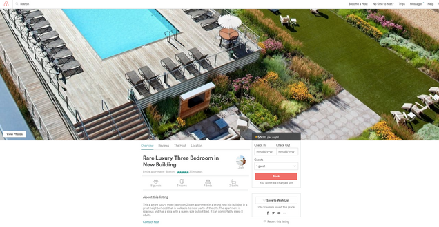 Exhibit 4: Luxury Entire Home listing in Boston Exhibit 4: Luxury Entire Home listing in Boston