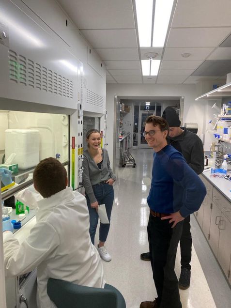 Alyssa with her lab group.