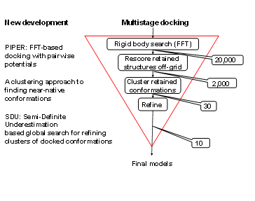 Fig.1. Steps of multistage docking